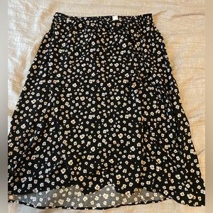 XXL Nine West Daisy Print Midi Skirt